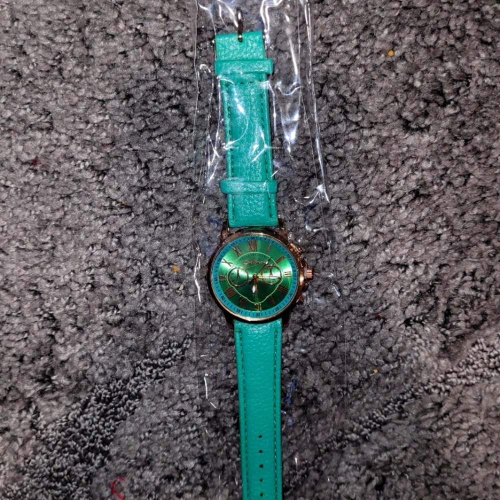 Beautiful Rich Teal and Rose Gold Lis Times watch